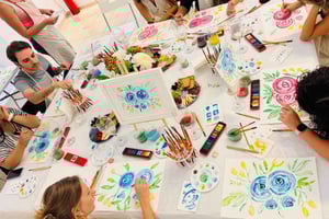 Барселона: мастер-класс по акварели и дегустация вина