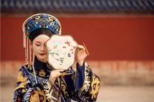 Peking: Traditionell kinesisk kostymförvandling och fotografering