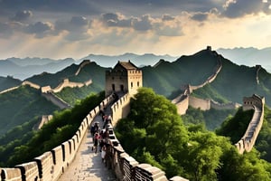 プライベートツアー：万里の長城で夕日観賞＆胡同散策（ディナー付き）