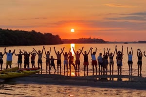 Belgrade: Sunset Kayak Tour