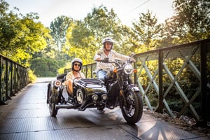 Privé-rit in zijspannen met chauffeurs in Baskenland