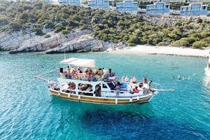 Boattrip till Bodrum Maldiverna för Virgin Cruise-passagerare