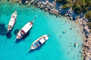 Bodrum: wycieczka na wyspę Kleopatry z lunchem i przystankami na kąpiel