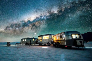 From Uyuni: Sunset and Night Stars in Uyuni Salt Flat