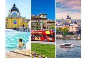 Budapest: MegaCombo-billett med Szechenyi Spa, HoHo og cruise