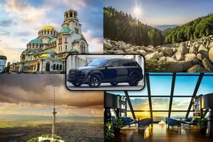 Sofia fra toppen og Alexander Nevski-katedralen