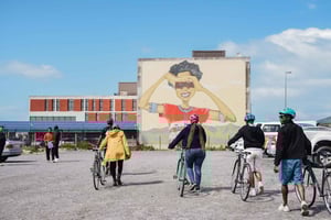 Khayelitsha kulturell cykeltur med transfer och lunch