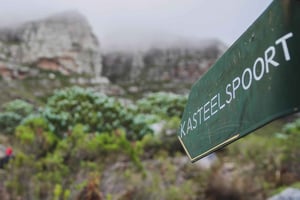 Taffelberget: Kasteelspoort til øvre kabelstasjon.