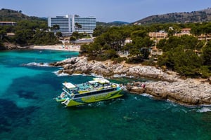 Font de Sa Cala: East Coast Glass-Bottomed Catamaran Tour