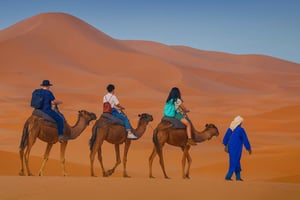 From Merzouga: Sunset Camel Trek & Sandboarding Adventure.