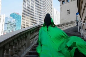 Chicago Luxury Flying Dress Photoshoot