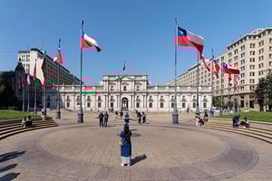 Santiago, Chile: Historisk rundvisning i den gamle bydel på tysk