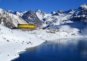 Snowboarding in Portillo, Chile