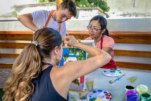 Cartagena: Malkurs mit Brunch auf einer geheimen Dachterrasse in Getsemani