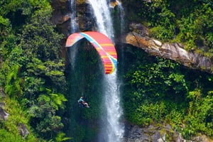 From Medellin: Private Paragliding Tour Over Waterfalls