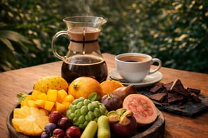 Laureles: Alkymi av kaffe, kakao og frukt på vår kafé