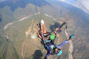 Paragliding over Chicamocha Grand Canyon, San Gil
