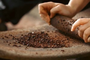 Bici-Chocolate tour, vid foten av bergen i San Isidro de Heredia.