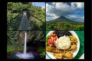 Combo Fortuna: pontes suspensas + vulcão Arenal e cascata