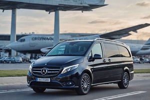 Dubrovnikin lentokenttä, yksityinen kuljetus - Mercedes-Benz-pakettiauto