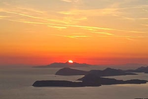 Excursão ao pôr do sol em Dubrovnik com vistas panorâmicas e vinho local