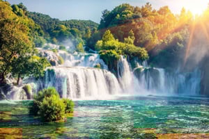 Depuis Split/Trogir : Visite privée des chutes d'eau de Krka et de Trogir