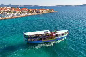 Depuis Zadar/Bibinje : Croisière dans le parc national des Kornati avec déjeuner
