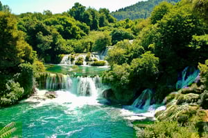 From Zadar: Krka Waterfalls Day Tour with Boat Ride & Guide