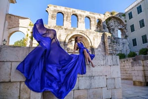 Private Flying Dress Fotosession in Split, Kroatien