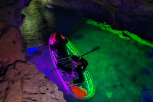 Pula: Istria Cave LED Illuminated Kayak Tour by Night
