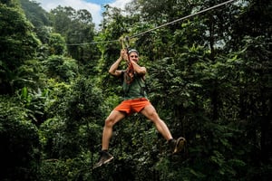 Cozumel: Zip Line, Buffet & Open Bar at KUZÁ Beach Park