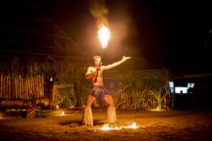 Fiji: Sunset River Cruise & Island Fire Dance Experience