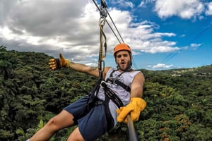 From San Juan: El Yunque Forest Hike & Ziplining Combo Tour