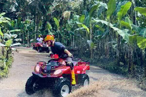 Ubud: Aventura en quad ATV y tirolina con comida