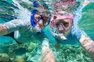 FRA PAPHOS: Snorkling ved marineparken (land)