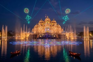 Delhi: Akshardham Light & Water Show Private Tour w/ Options