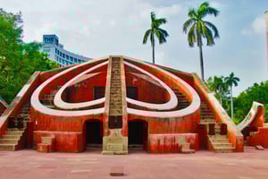 Дели: Джантар Мантар — древняя астрономическая обсерватория