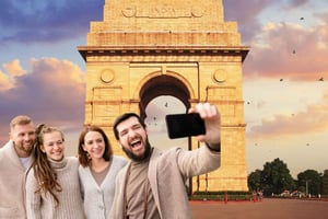 Heldagstur i det gamle og nye Delhi