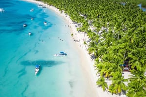 Da La Romana: escursione di un giorno sull'isola di Saona con formula All-Inclusive