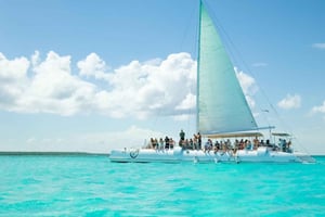 Von Punta Cana: Saona Island Katamaran Tour mit Buffet Mittagessen