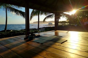 Las Galeras: Yoga matinal ou yoga aéreo na Villa Serena