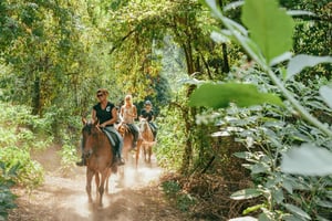 Privé : Punta Cana : excursion à cheval avec coucher de soleil