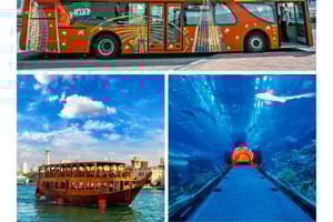 Экскурсия по Дубаю на автобусе с возможностью свободного входа и выхода и круиз на дау