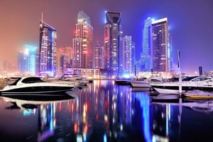 Dubai by Night byrundvisning med springvandsshow