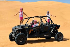 Dubai: Conducción en dunas en buggy, Sand Boarding, paseo en camello y espectáculo