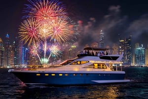 Porto di Dubai: crociera privata in yacht per la notte di Capodanno