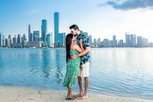 Dubai: JBR Beach fotoshoot voor het huwelijk