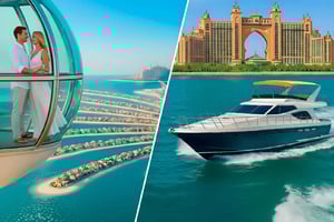 Passeio de iate pela Marina do Dubai com bilhete de entrada para o Ain Dubai
