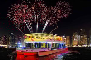 Dubai NYE Party Boat with Live DJ, Buffet, and Bar On Board