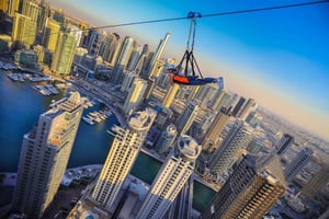 Dubai: Ziplining im Jachthafen mit Fotos und Video